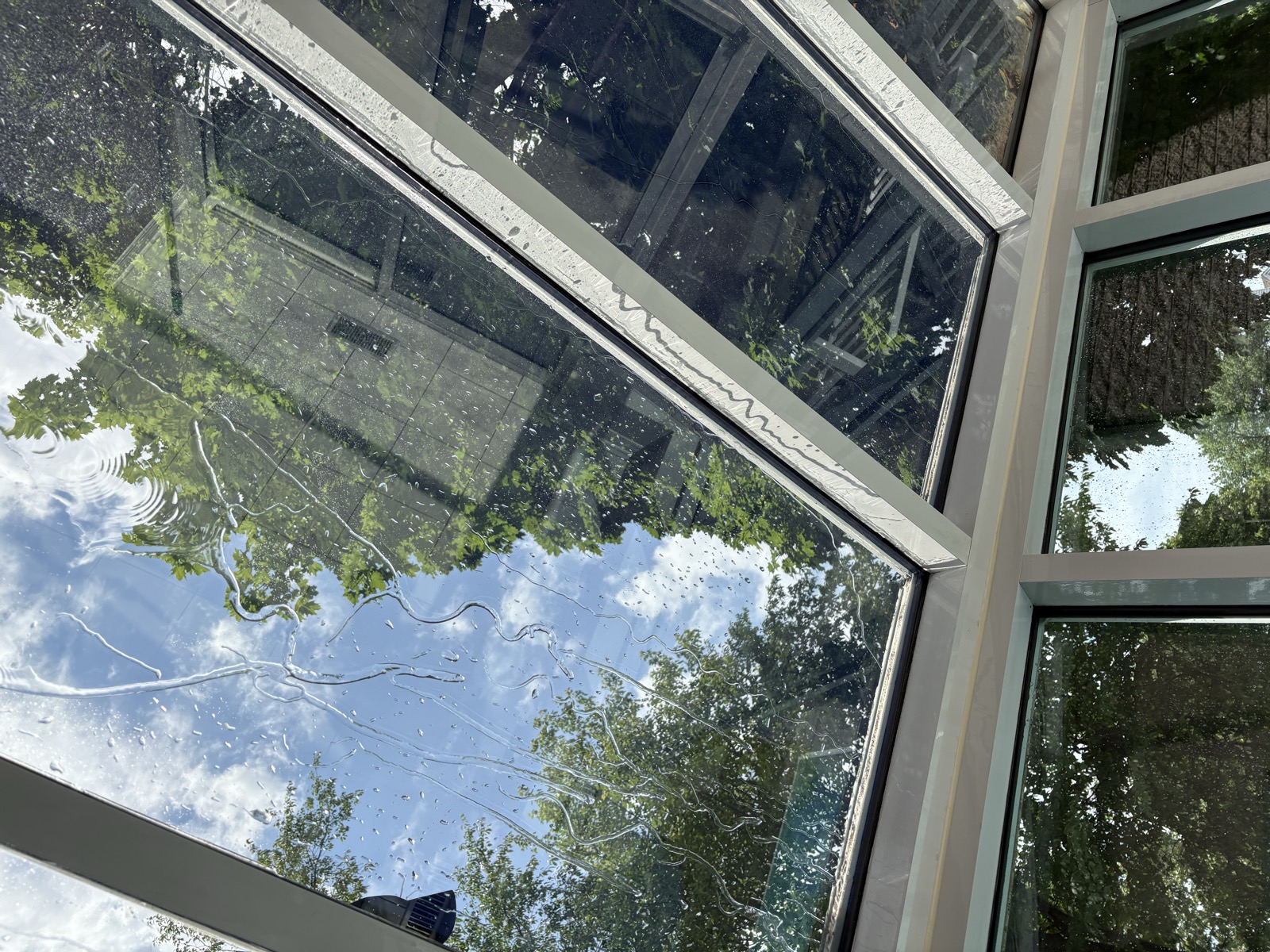 Vitres propres après lavage professionnel